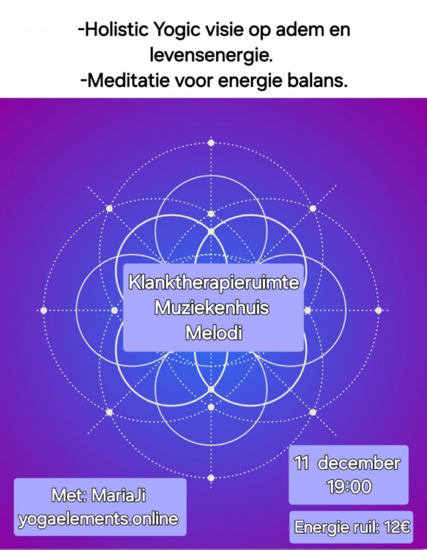 "PRANAYAMA"  Yogische ademhaling, 11 December | Event in Edegem | AllEvents