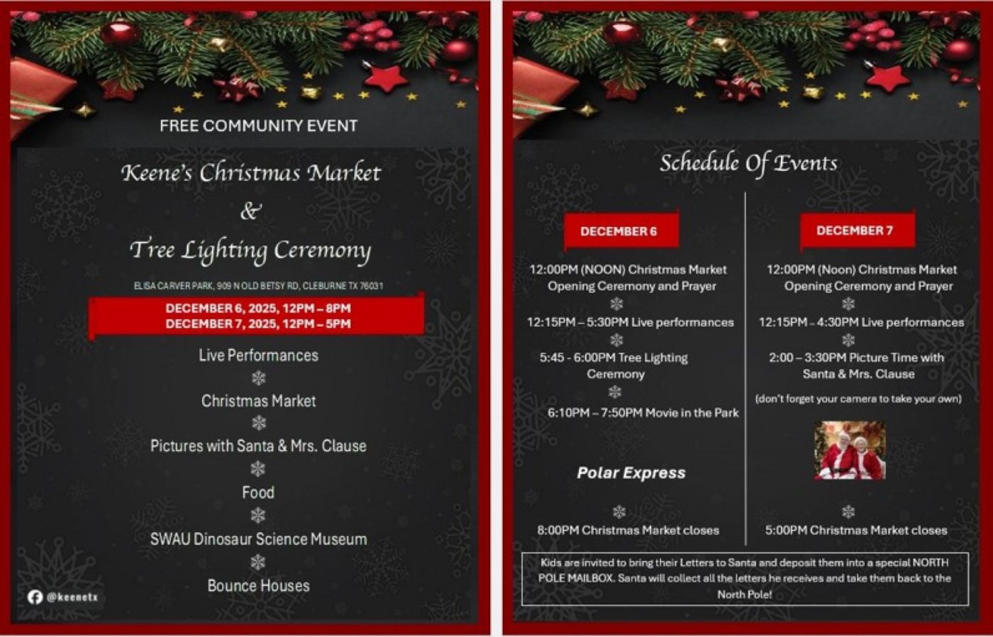 2025 Keene Christmas Market & Tree lighting, 6 December | Event in Keene | AllEvents