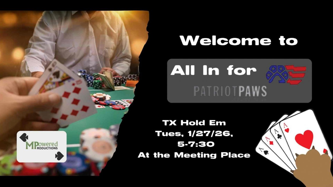 All In for Patriot PAWS!  TX Hold em fundraiser, 27 January | Event in Farmers Branch | AllEvents