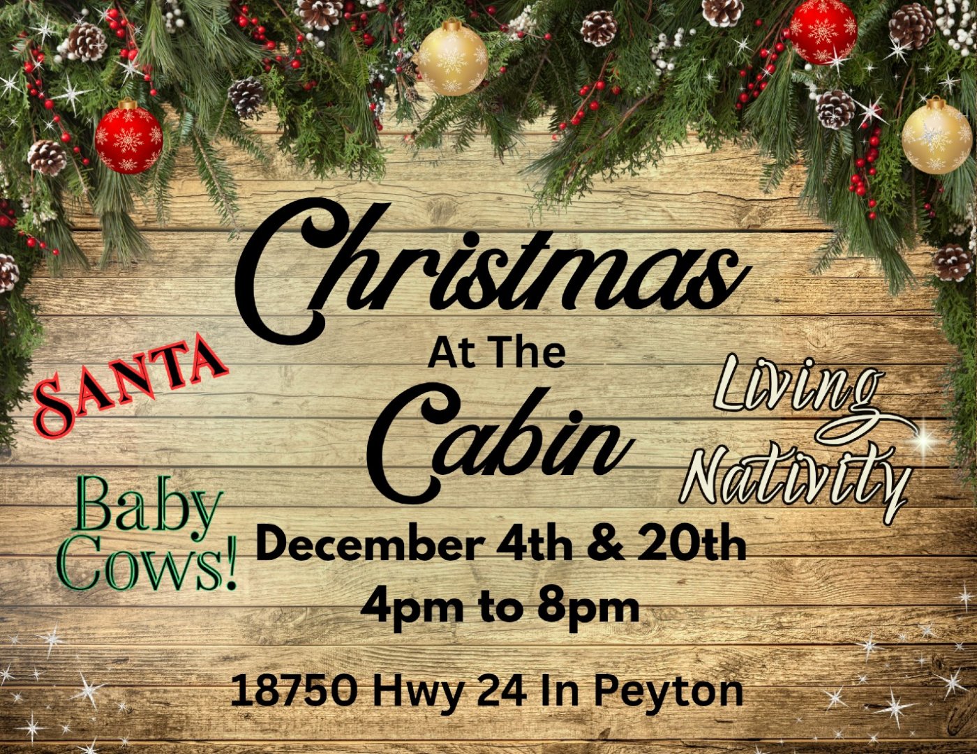 Christmas at the Cabin, 6 December | Event in Peyton | AllEvents