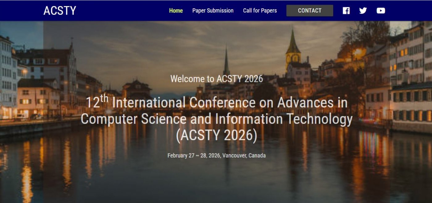 12th International Conference on Advances in Computer Science and Information Technology, 27 February | AllEvents
