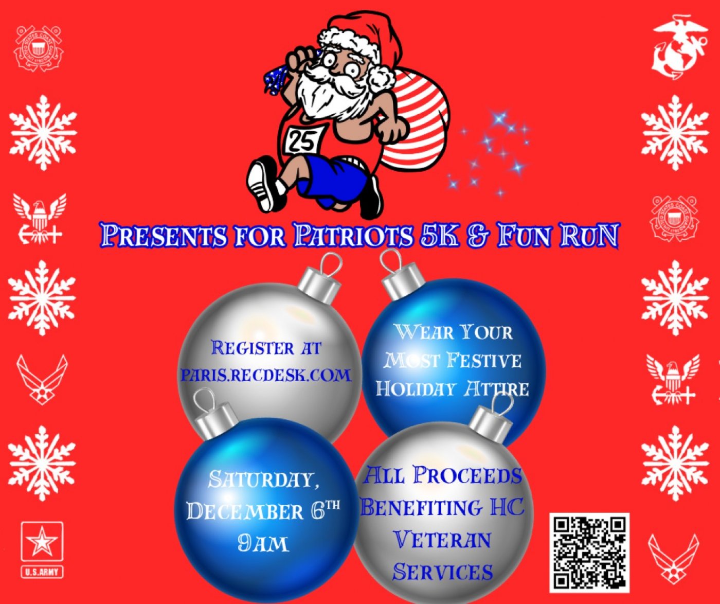 Presents For Patriots 5K & Fun Run/Walk, 6 December | Event in Paris | AllEvents