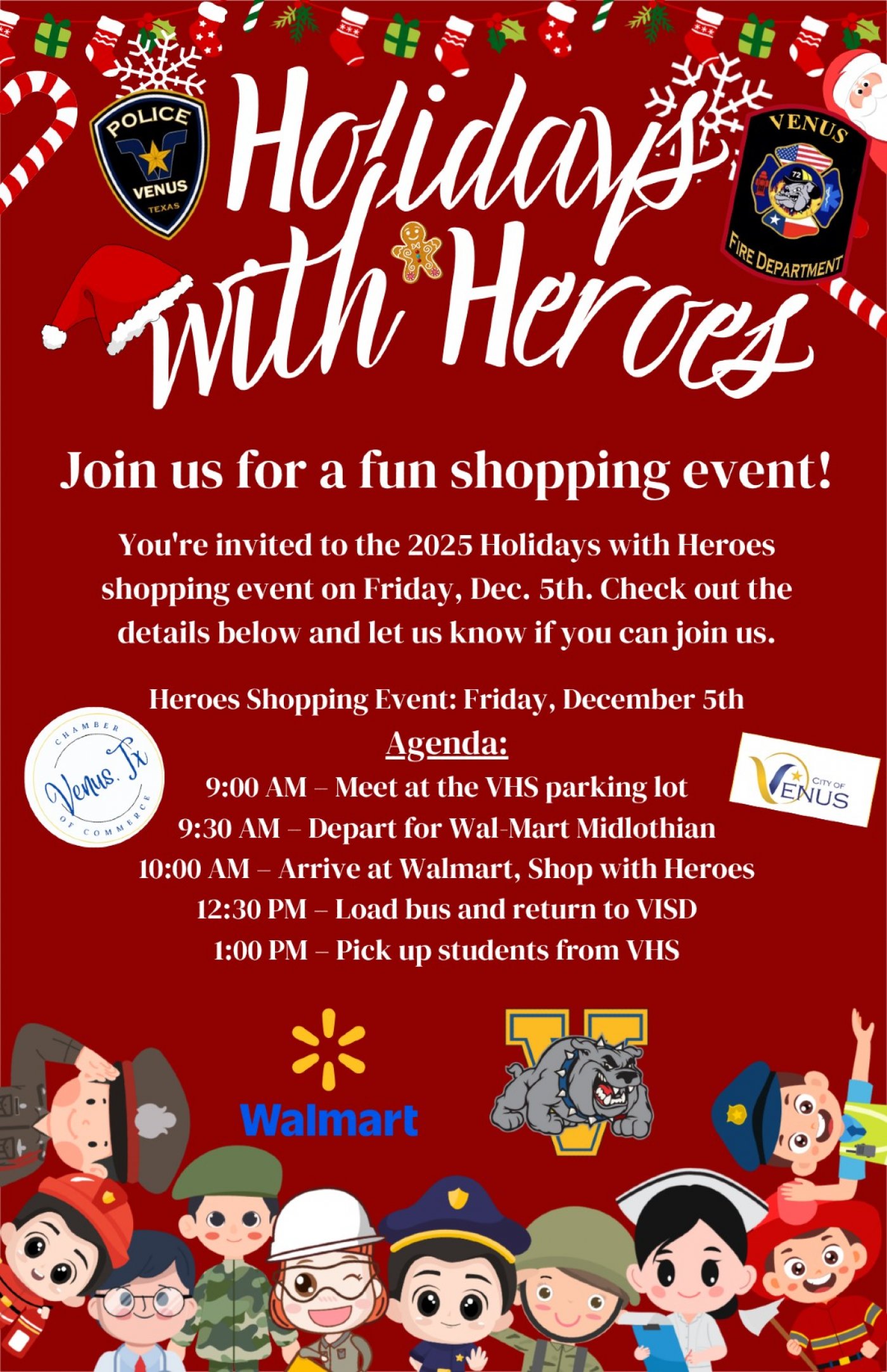 Holiday with Heroes donation | Event in Venus | AllEvents