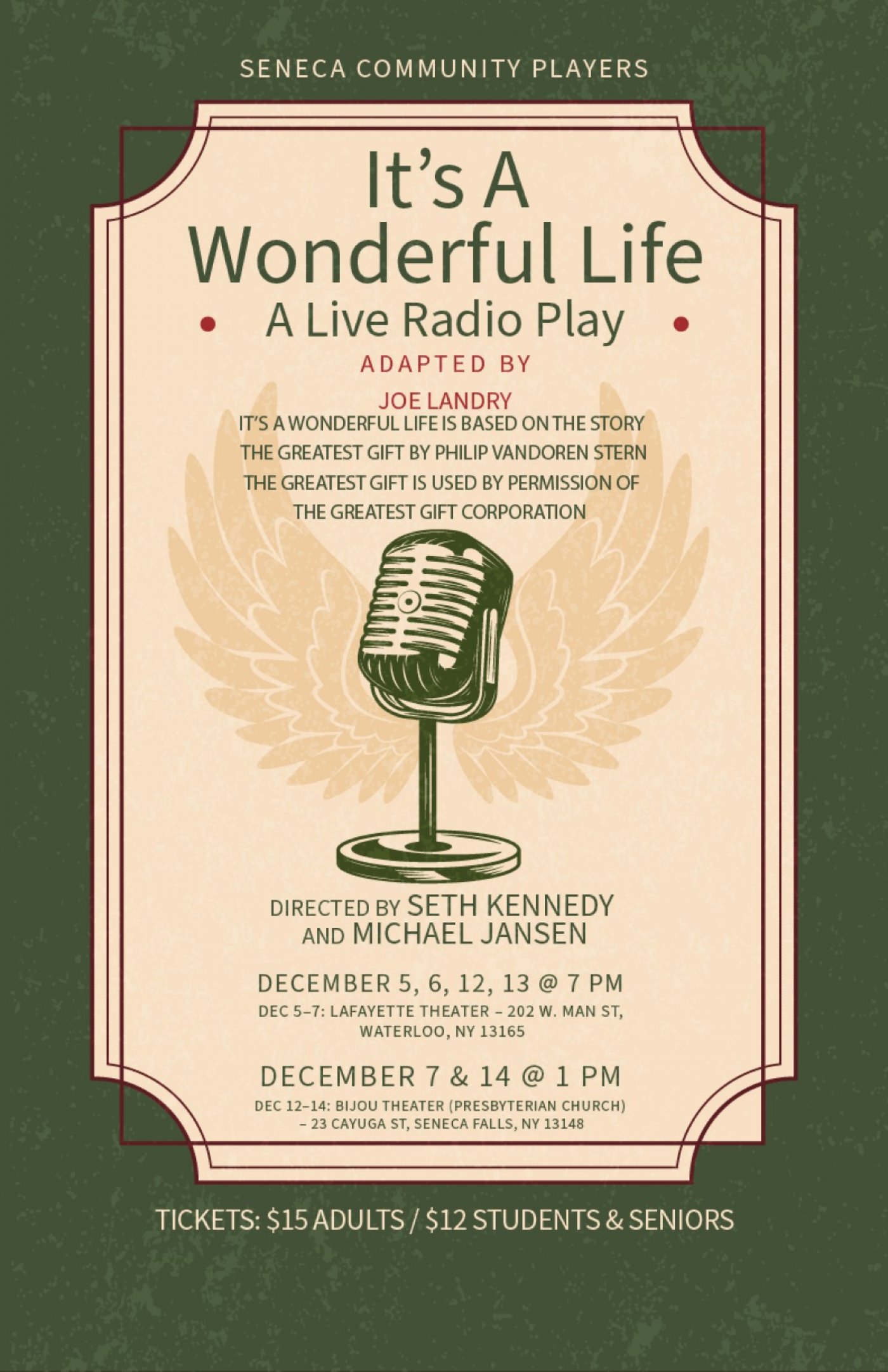 It's A Wonderful Life: A Live Radio Play, 5 December | Event in Waterloo | AllEvents