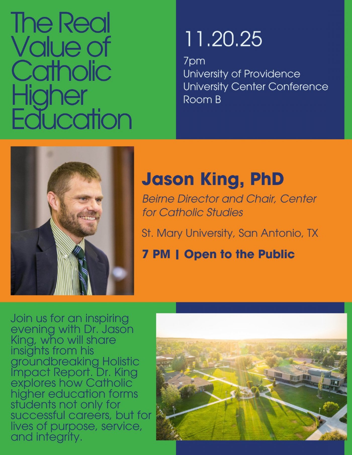 The Real Value of Catholic Higher Ed with speaker Jason King, PhD | Event in Great Falls | AllEvents