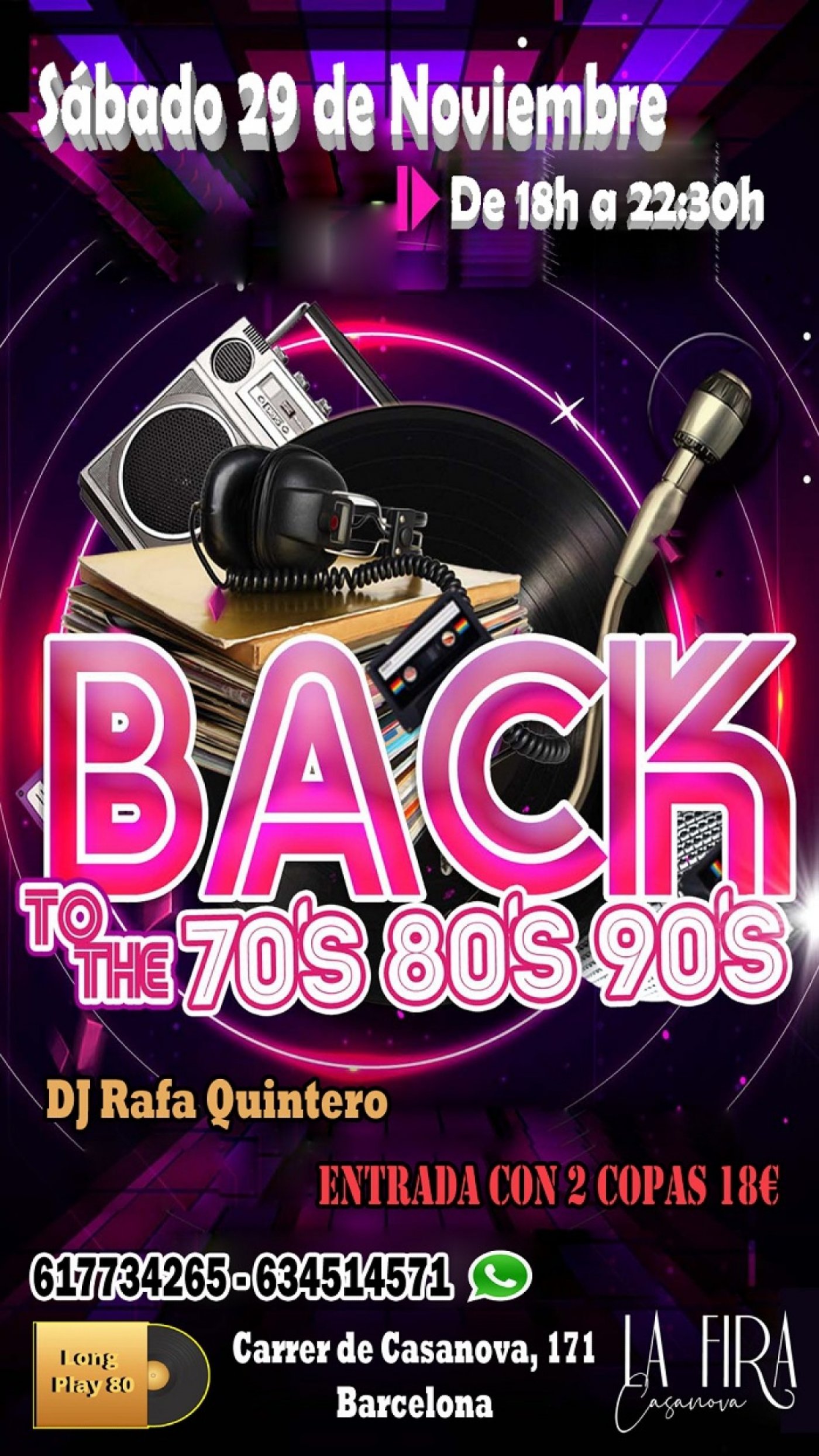 Tardeo Back To The 70s 80s y 90s, 29 November | Event in Barcelona | AllEvents