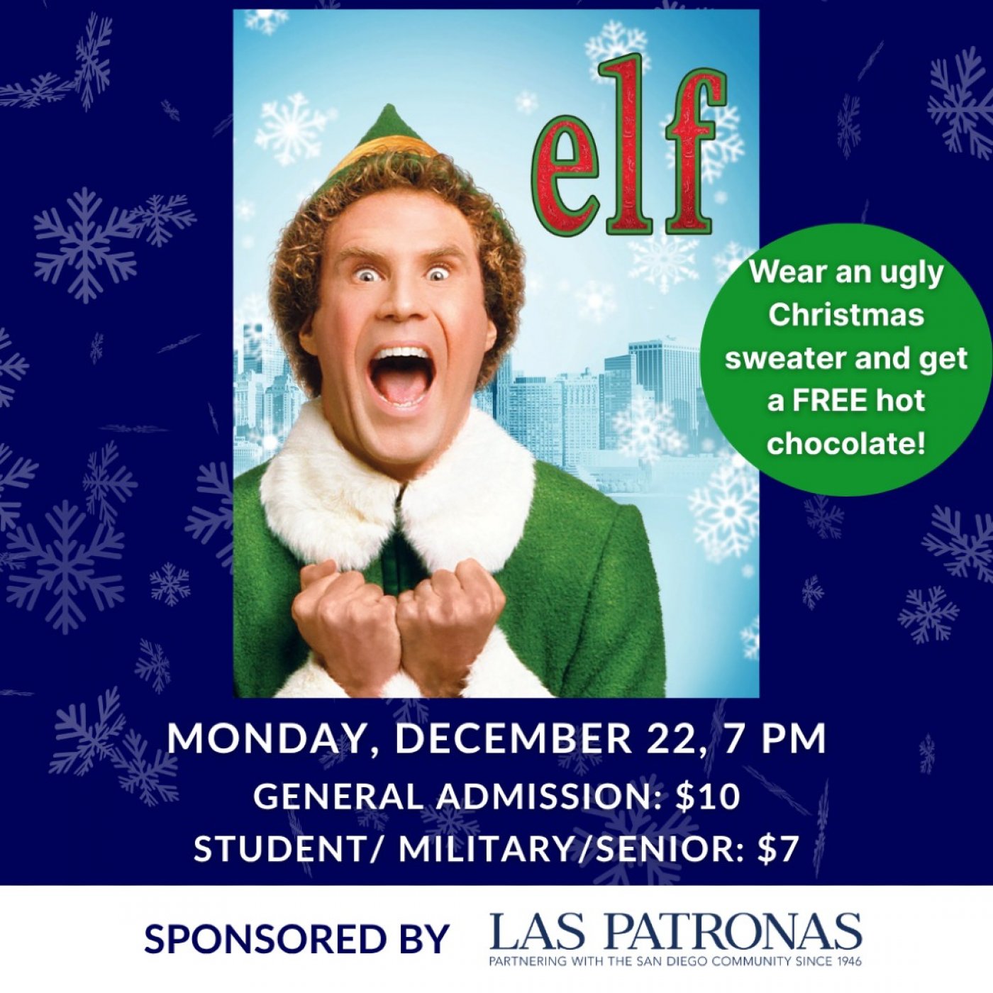 Classic Cinema: Elf Film Screening, 22 December | Event in Oceanside | AllEvents