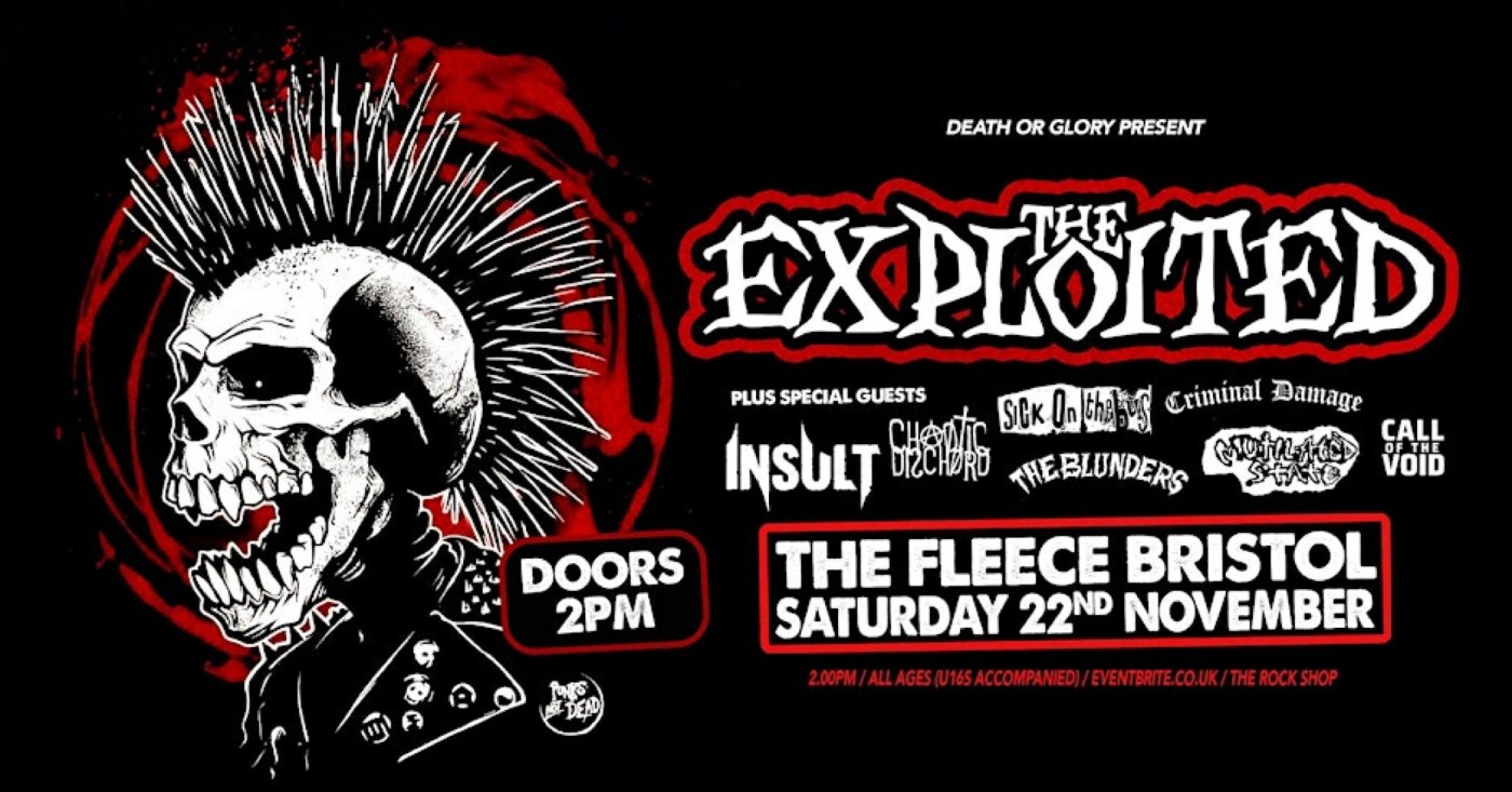 The Exploited | Nov 22 , 22 November | Event in Bristol | AllEvents