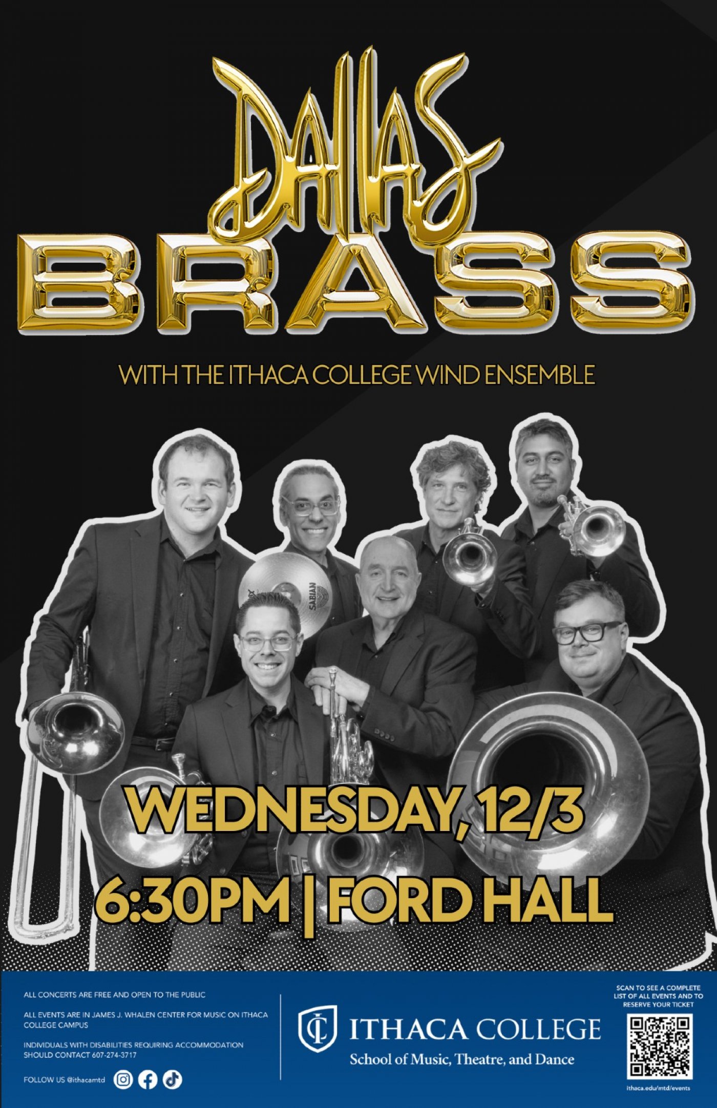 Dallas Brass with the Ithaca College Wind Ensemble, 3 December | Event in Ithaca | AllEvents