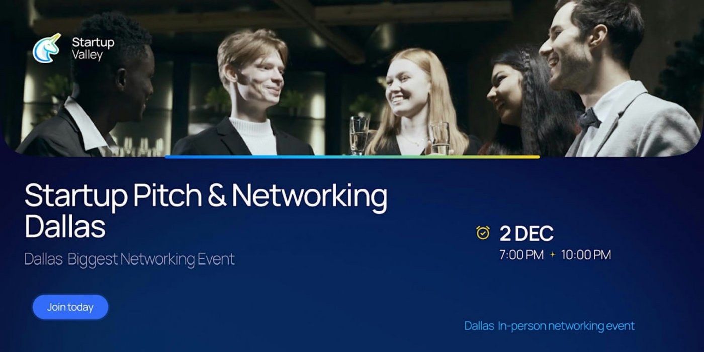 Startup Pitch & Networking Dallas, 2 December | Event in Richardson | AllEvents