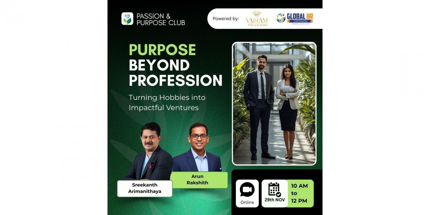 Purpose Beyond Profession, 29 November | Online Event | AllEvents