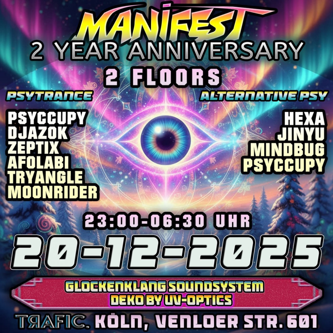 MANIFEST – 2 YEAR ANNIVERSARY IM CLUB TRAFIC , 20 December | Event in Cologne | AllEvents