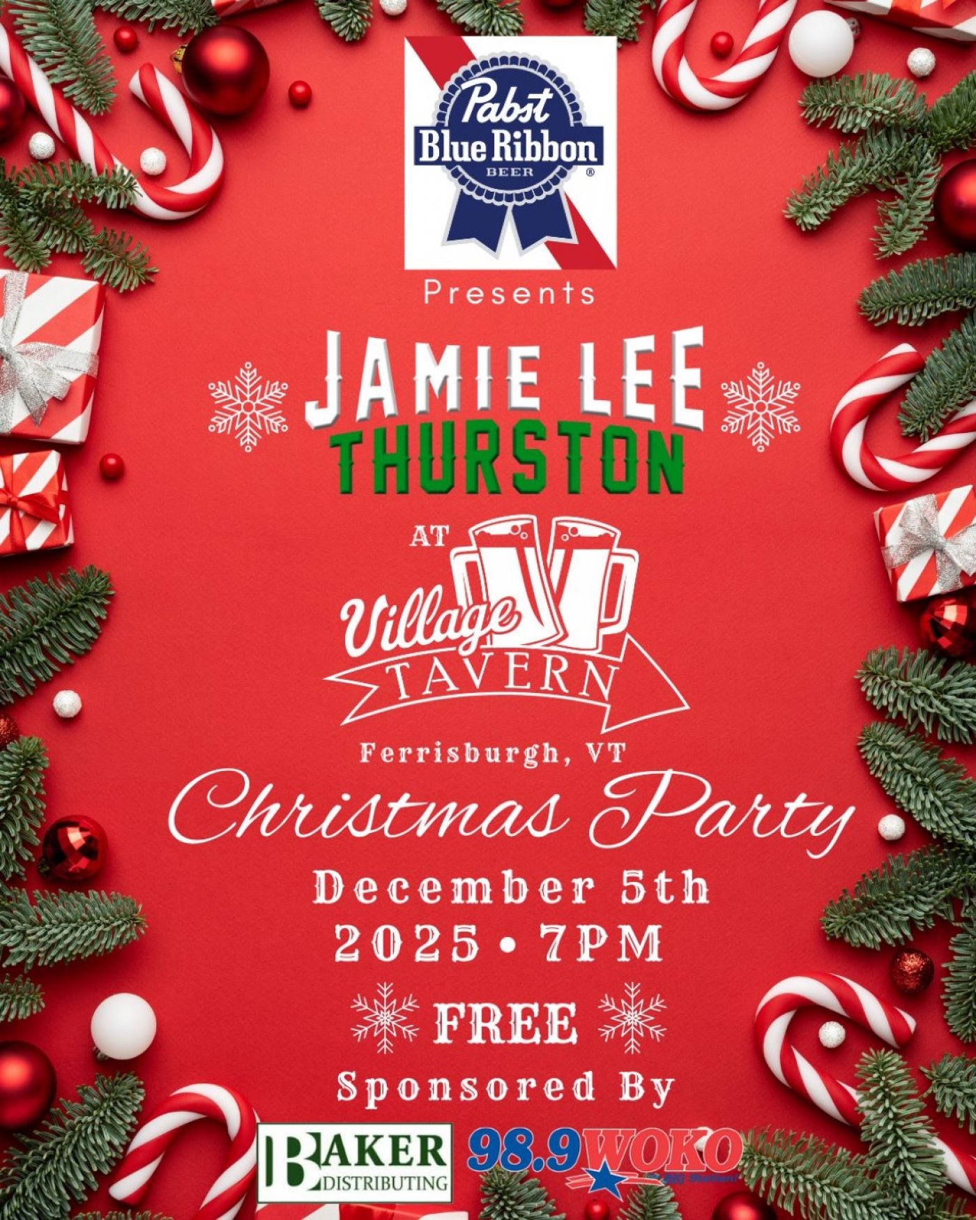 Jamie Lee Thurston Christmas Party, 5 December | Event in North Ferrisburg | AllEvents