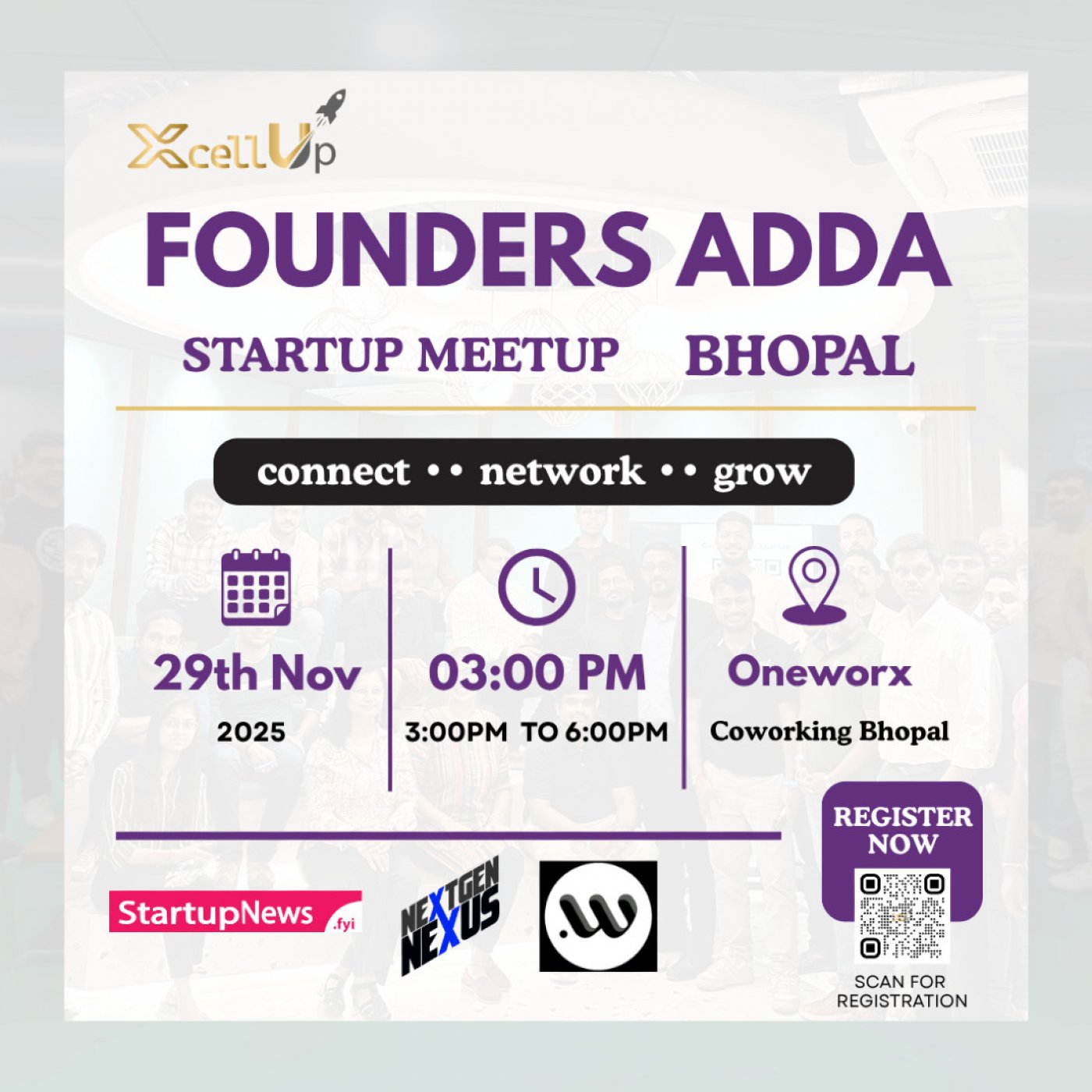 Founders Adda Startup Meetup Bhopal, 29 November | Event in Bhopal | AllEvents