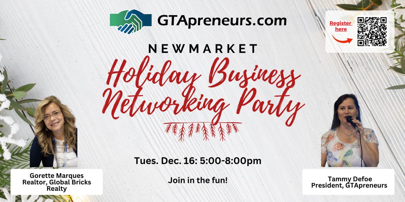 GTApreneurs December 16 Newmarket Holiday Business Networking Party, 16 December | Event in Newmarket | AllEvents
