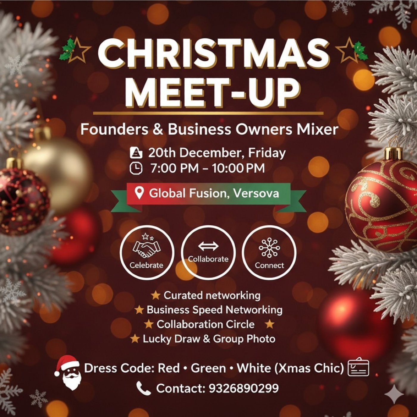 🎄 CHRISTMAS MEET-UP: Founders & Business Owners Mixer, 21 December | Event in Mumbai | AllEvents