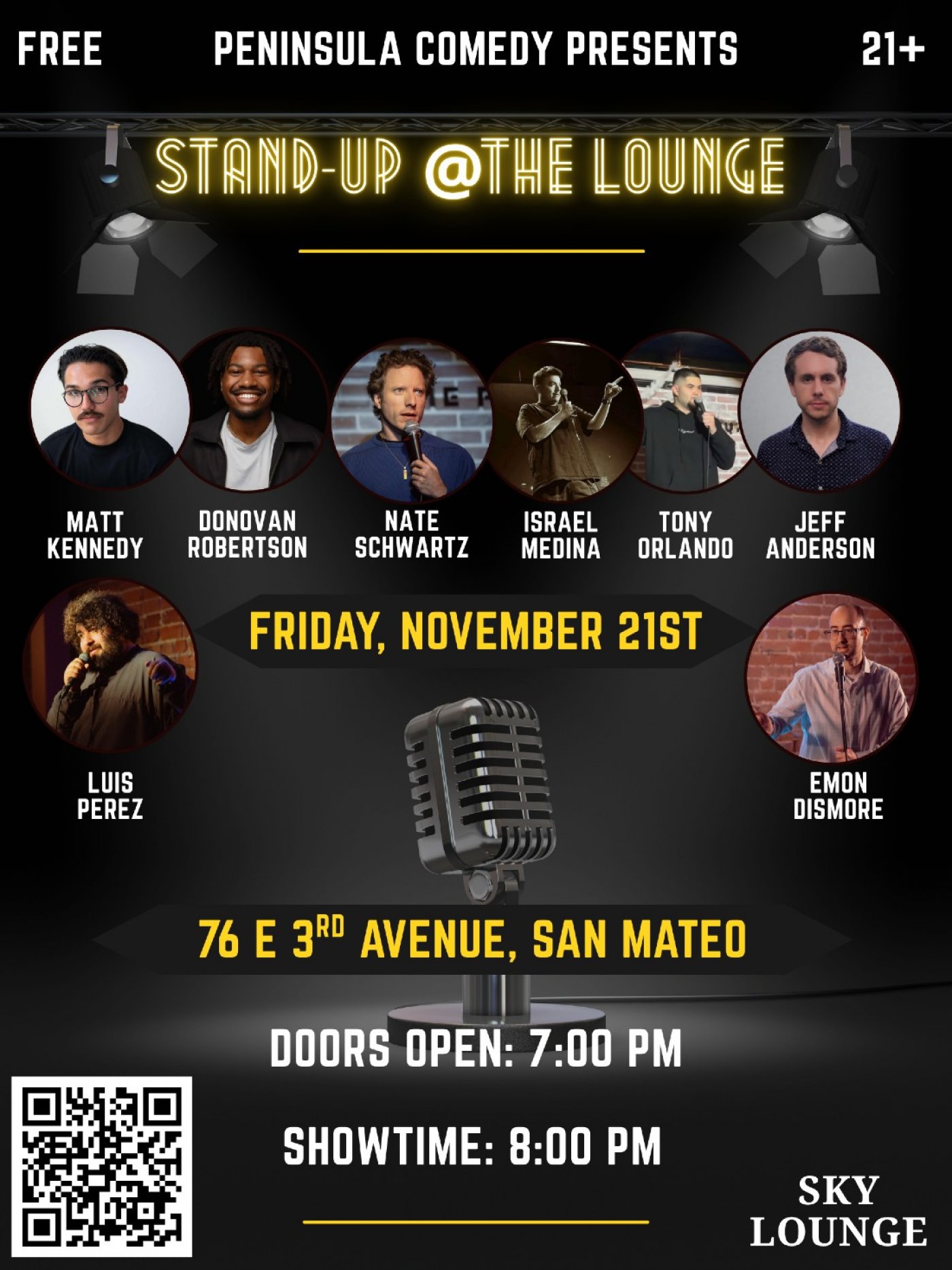 Stand-Up @The Lounge, 21 November | Event in San Mateo | AllEvents