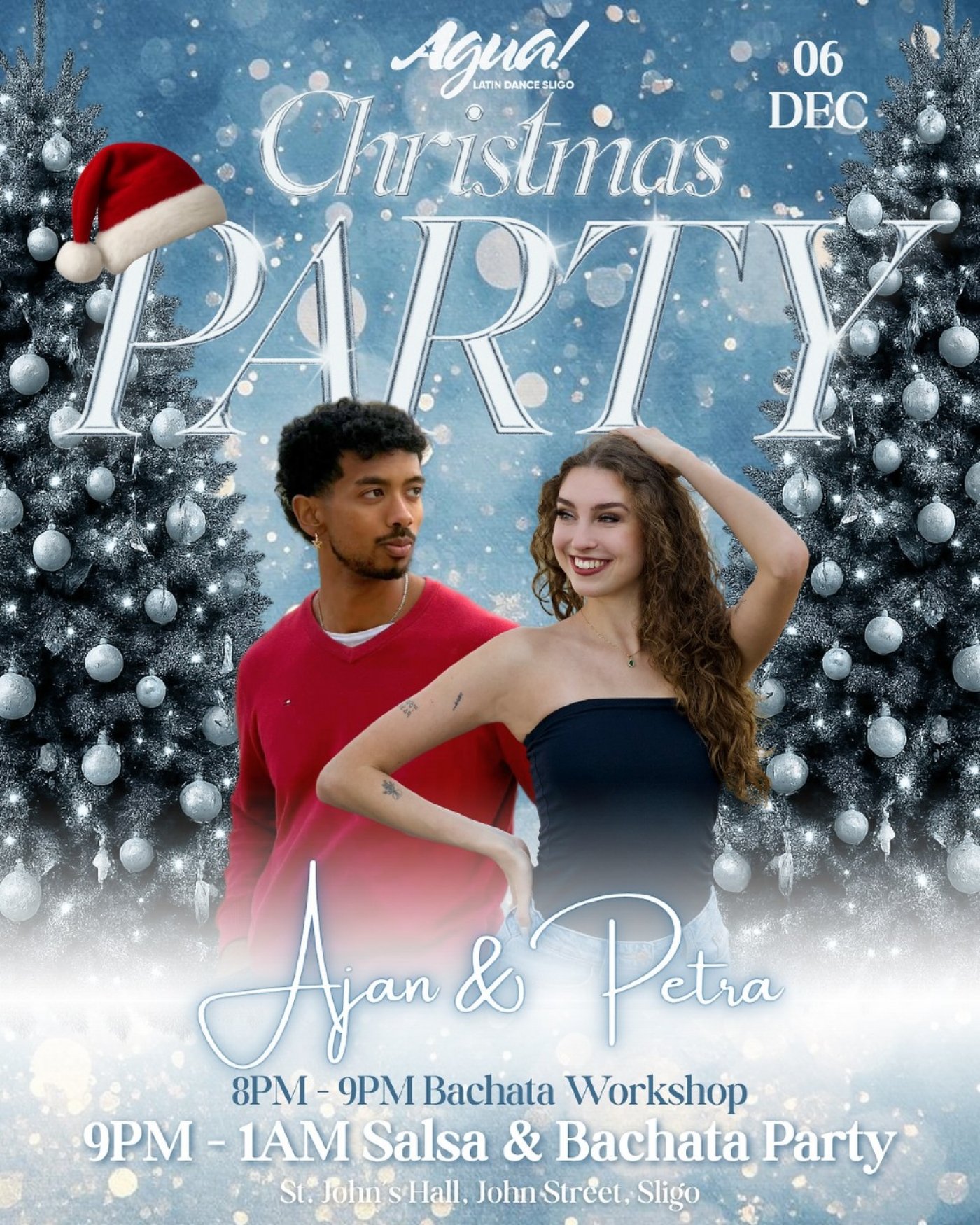 Agua! Christmas Salsa and Bachata Party , 6 December | Event in Sligo | AllEvents