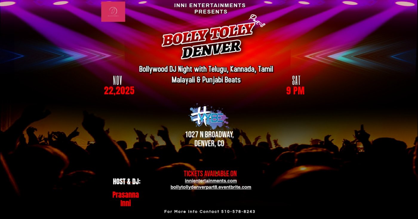 Bolly Tolly Denver Part:8, 22 November | Event in Denver | AllEvents