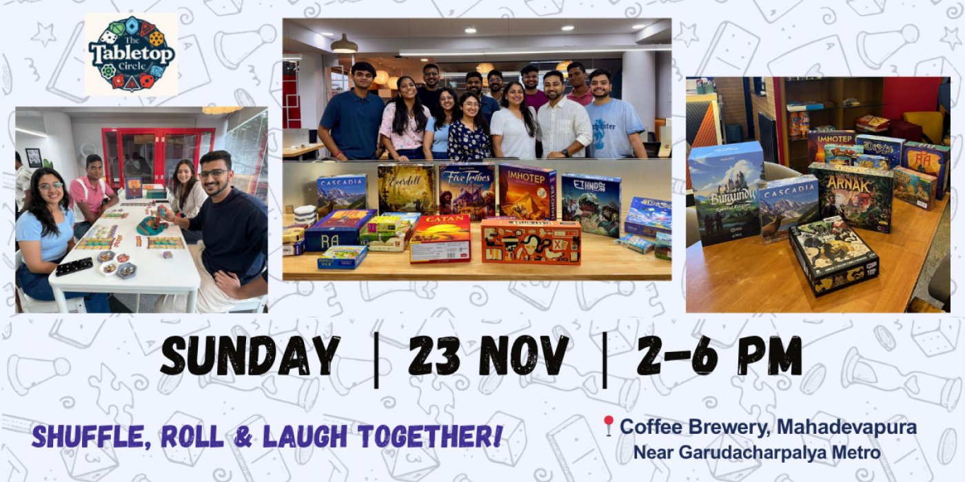 Boardgames Banter Brews, 23 November | Event in Bangalore | AllEvents