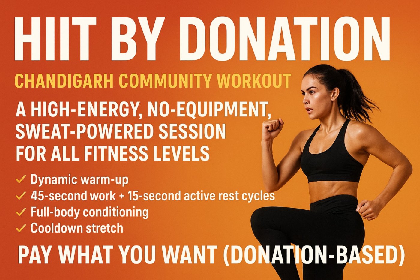 Pay-What-You-Can HIIT workout class - Sukhna Lake, Chandigarh, 23 November | Event in Chandigarh | AllEvents