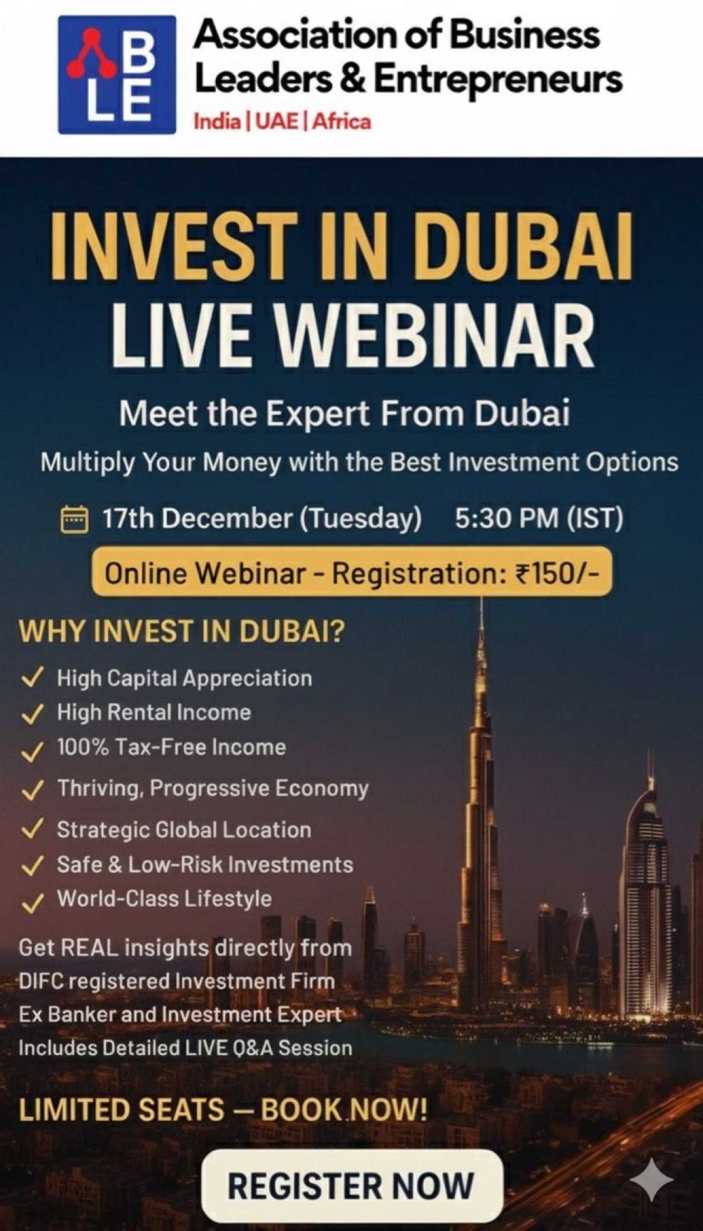 Invest In Dubai - UAE, 17 December | Online Event | AllEvents