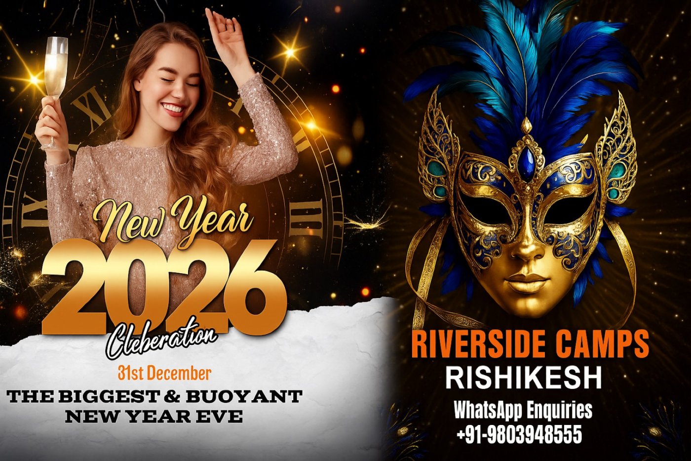 The Biggest & Buoyant New Year Eve in Rishikesh,  (Luxury Riverside Camps), 31 December | Event in Rishikesh