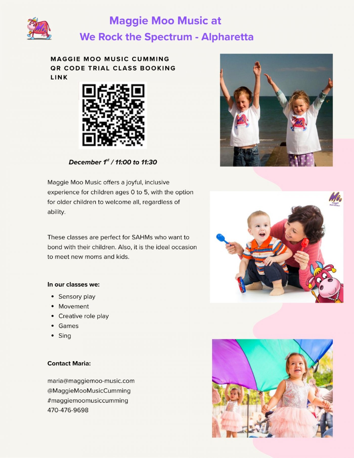 Maggie Moo Music at We Rock the Spectrum - Alpharetta, 1 December | Event in Alpharetta | AllEvents