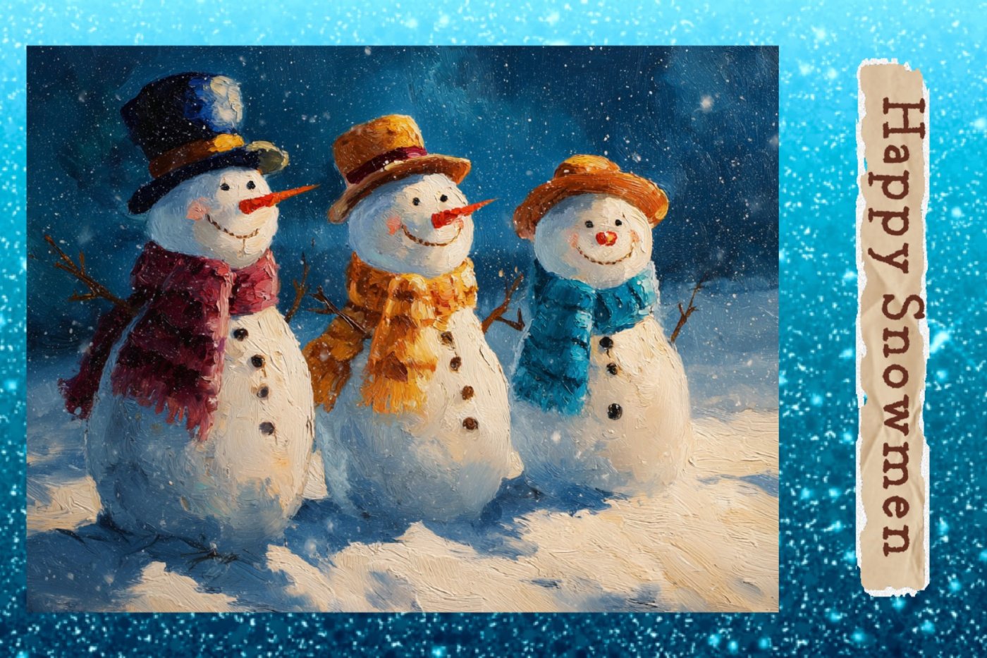 Paint and Sip Beginner Acrylic Painting at T's Hitchin Post: Happy Snowmen, 13 December | Event in Port Crane