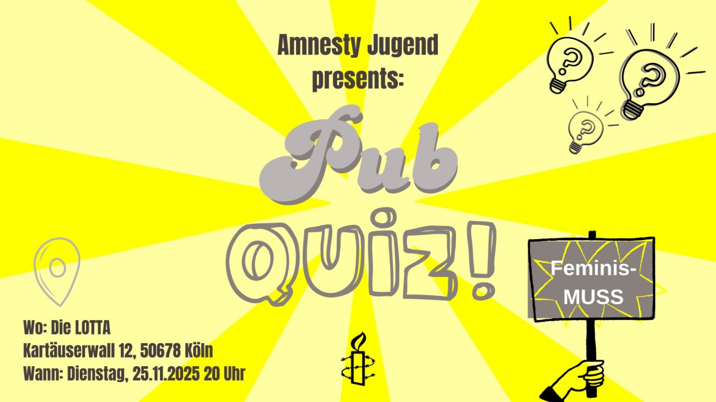 Pubquiz der Amnesty Jugend - FeminisMUSS, 25 November | Event in Cologne | AllEvents