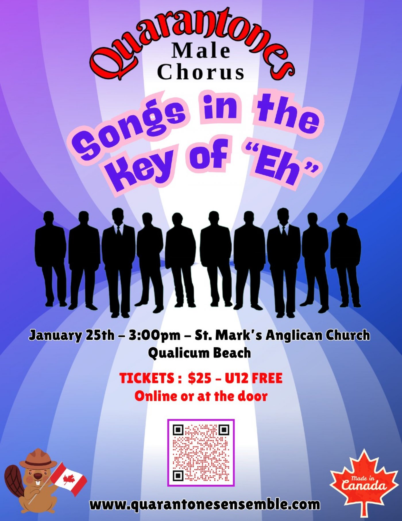 Songs in the Key of "EH" - Quarantones Male Chorus, 25 January | Event in Qualicum Beach | AllEvents