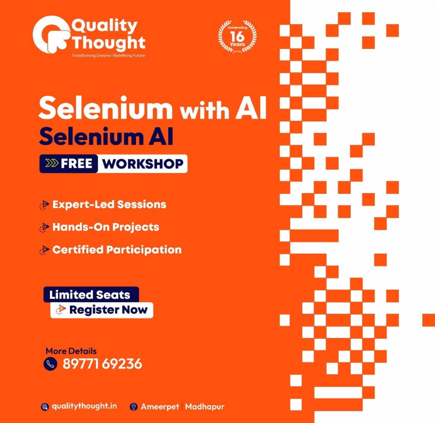 Selenium With Ai Training In Hyderabad, 24 November | Event in Hyderabad | AllEvents