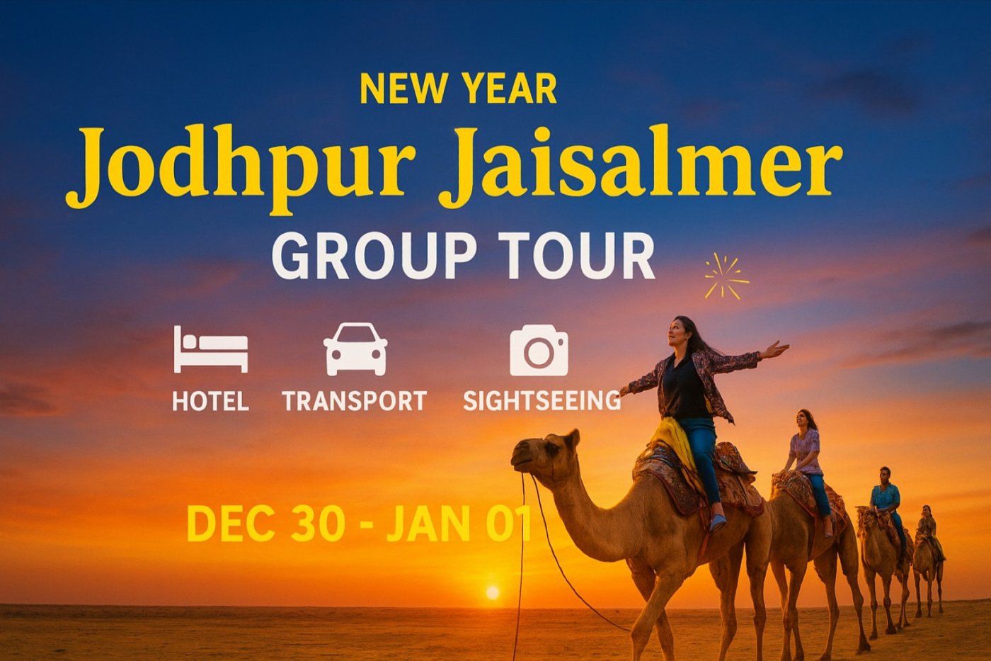 TMT Backpacker Jodhpur Jaisalmer Longewala New Year Group Tour From Delhi 2025 - 2026, 29 December | AllEvents