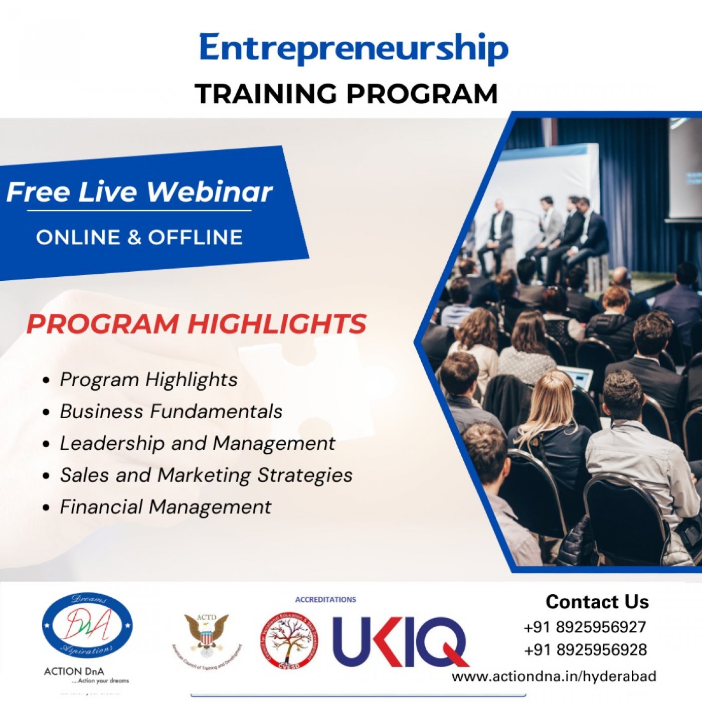 Entrepreneurship Training in Hyderabad (S R Nagar & Punjagutta) | Event in Hyderabad | AllEvents