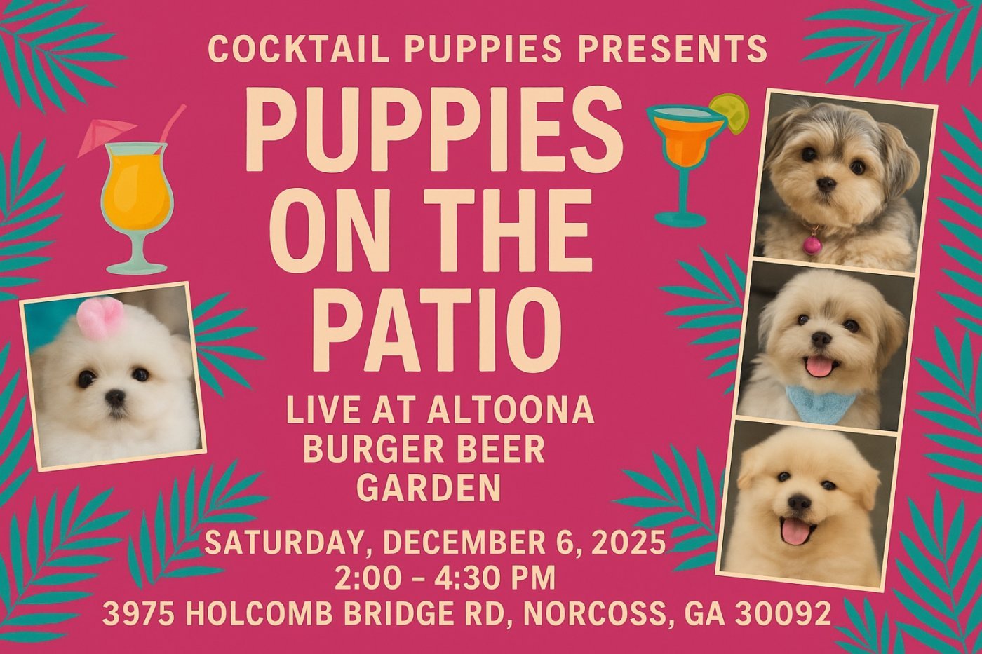 Cocktail Puppies presents Puppies on the Patio, 6 December | Event in Norcross | AllEvents