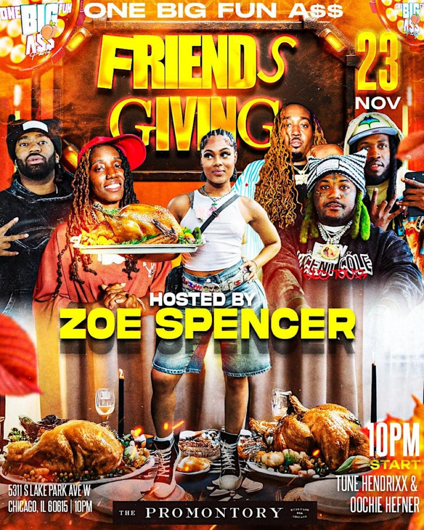 Zoe Spencer Hosts One Big Fun A$$ FriendsGiving Party | Event in Chicago | AllEvents