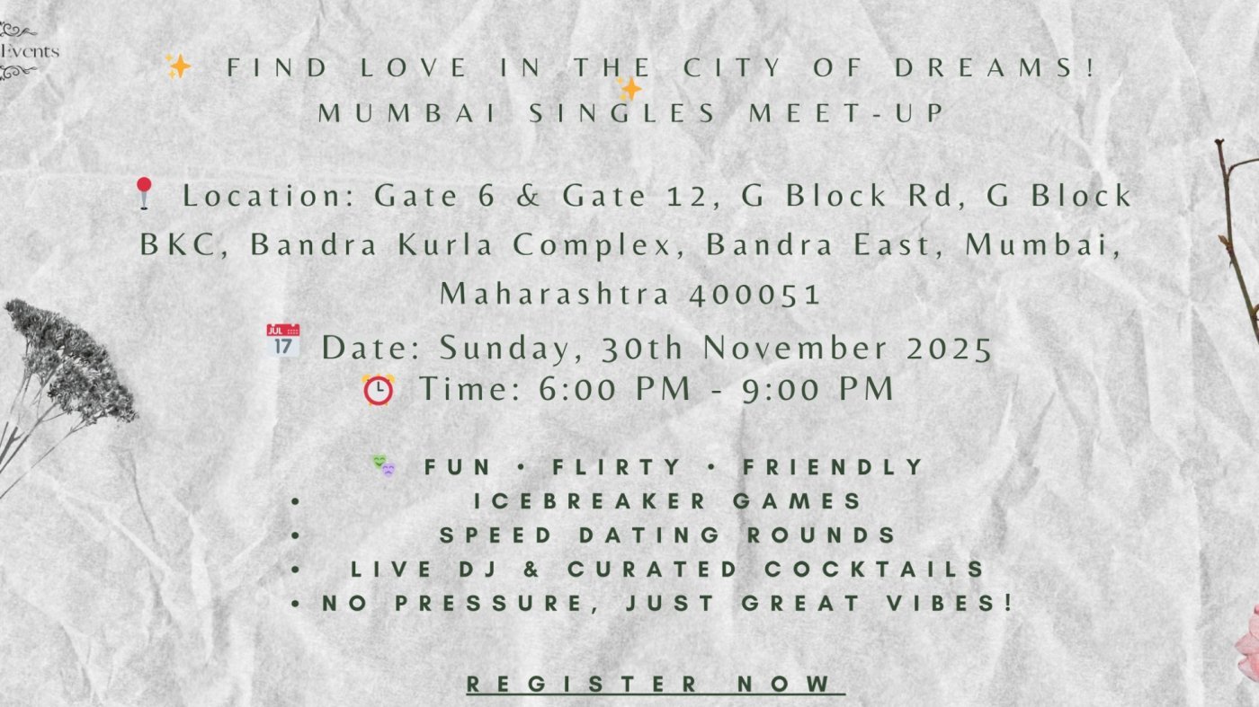 Dating Meetup Mumbai 2025, 30 November | Event in Mumbai | AllEvents