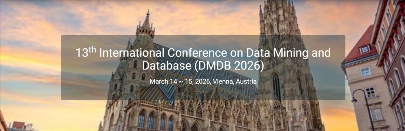 13th International Conference on Data Mining and Database (DMDB 2026)