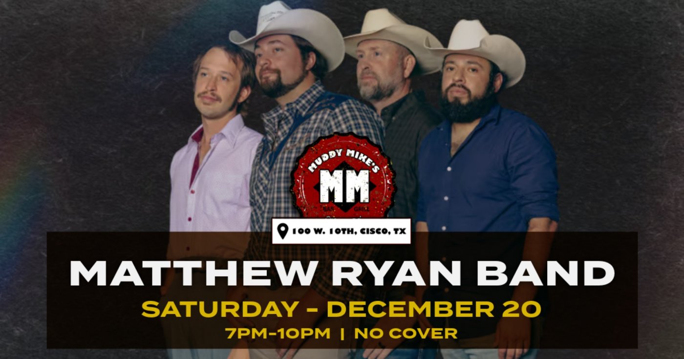 Matthew Ryan Band - Muddy Mike's, 20 December | Event in Cisco | AllEvents