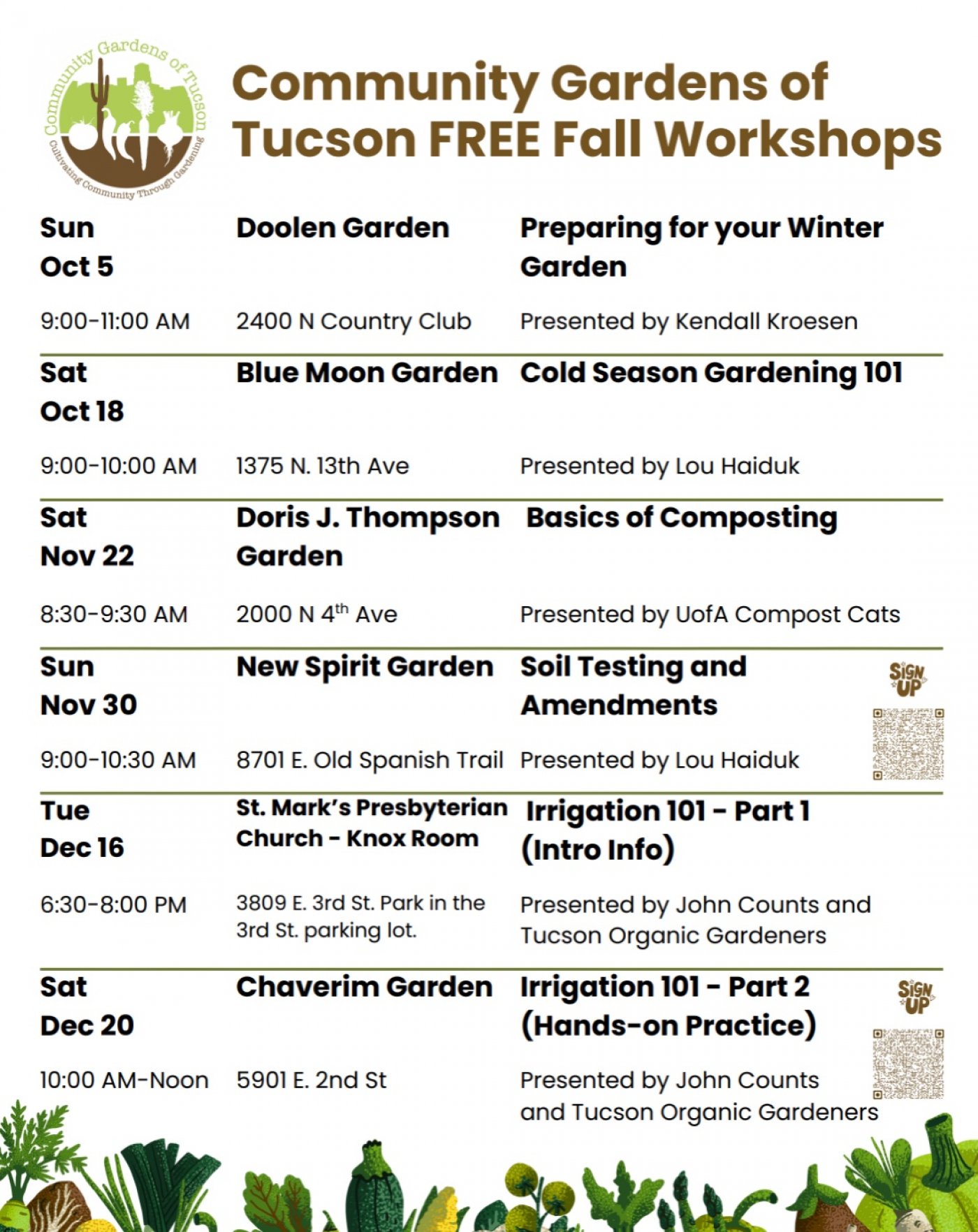 Soil Testing Workshop, 30 November | Event in Tucson | AllEvents