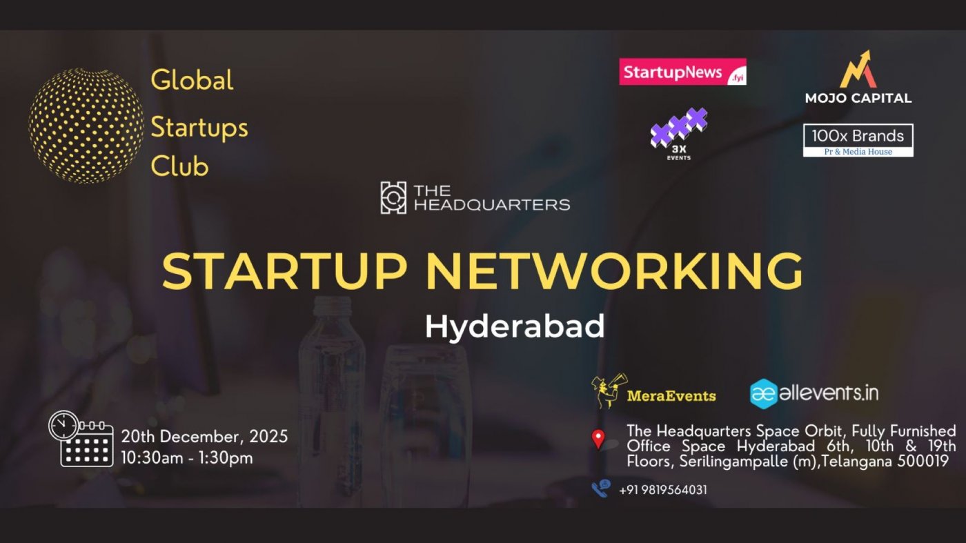 GLOBAL STARTUPS CLUB l STARTUP NETWORKING Hyderabad 2025, 20 December | Event in Hyderabad | AllEvents