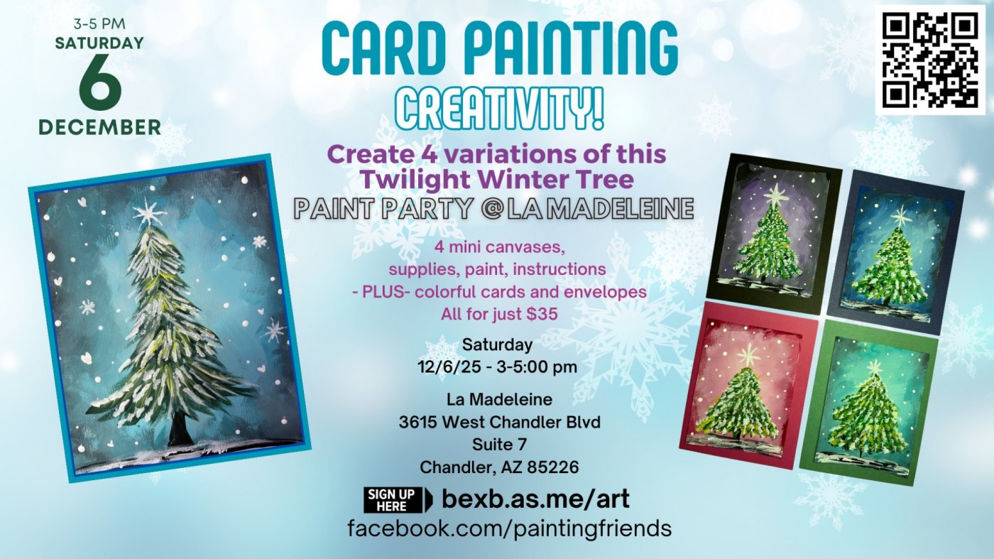 Paint Party: Twilight Tree Greeting Cards, 6 December | Event in Chandler | AllEvents