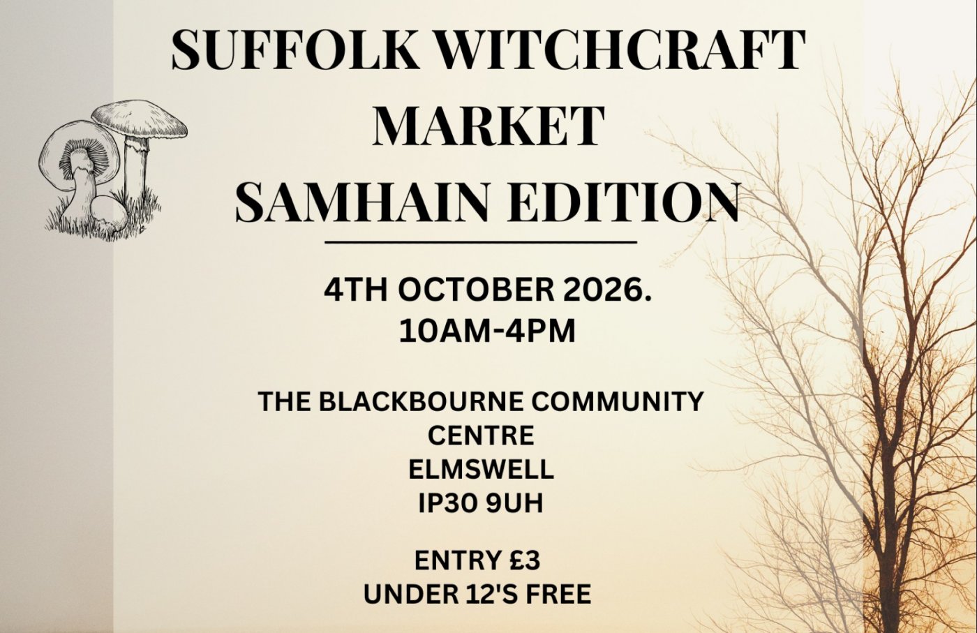 The Suffolk Witchcraft Market , Samhain Edition, 4 October | Event in Stowmarket | AllEvents