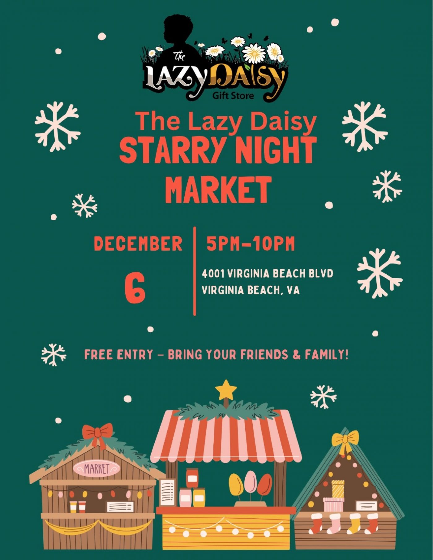 The Lazy Daisy Starry Market, 6 December | Event in Virginia Beach | AllEvents