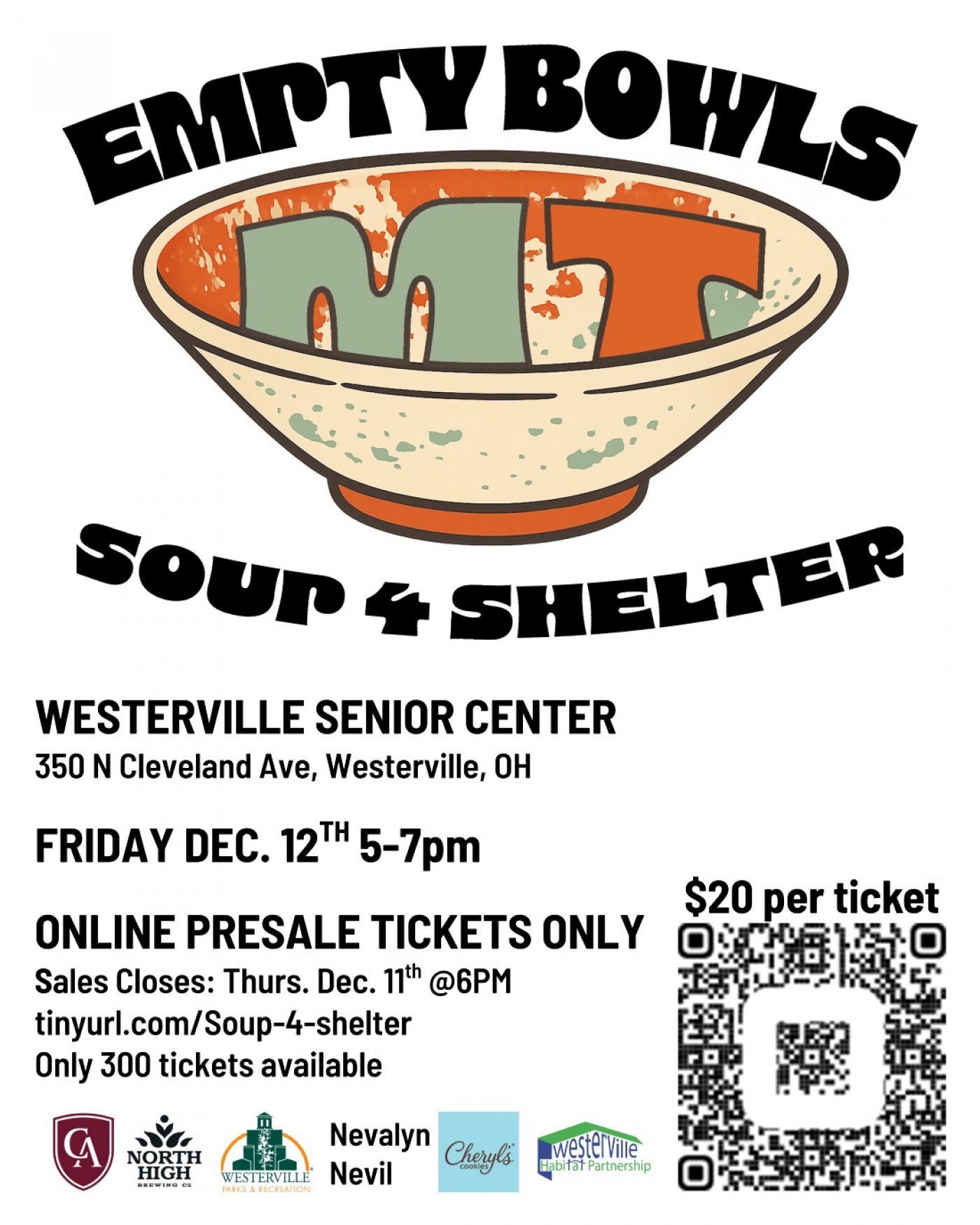 Empty Bowls (Soup for Shleter), 12 December | Event in Westerville | AllEvents