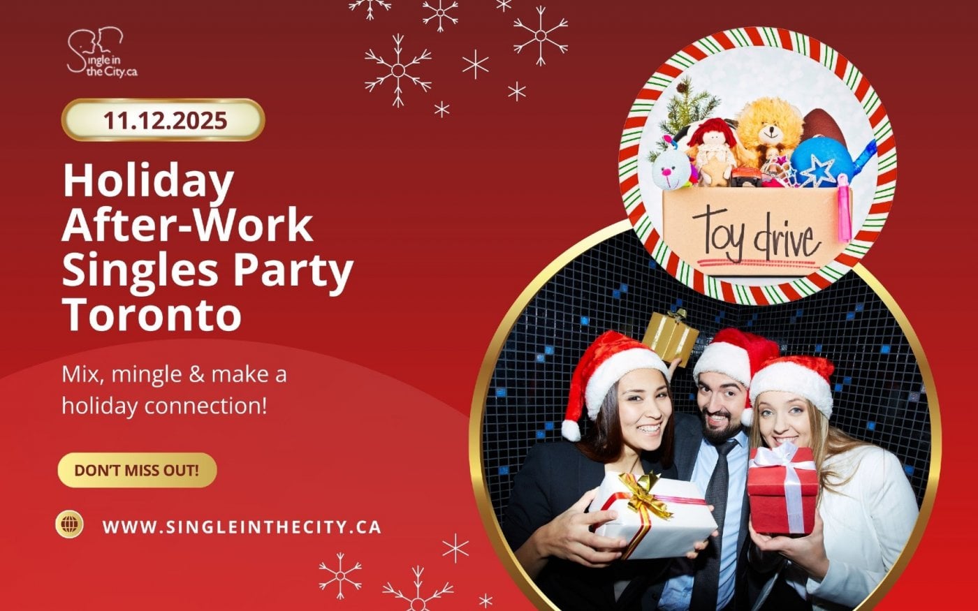Toronto Holiday After-Work Singles Mixer, 11 December | Event in Toronto | AllEvents