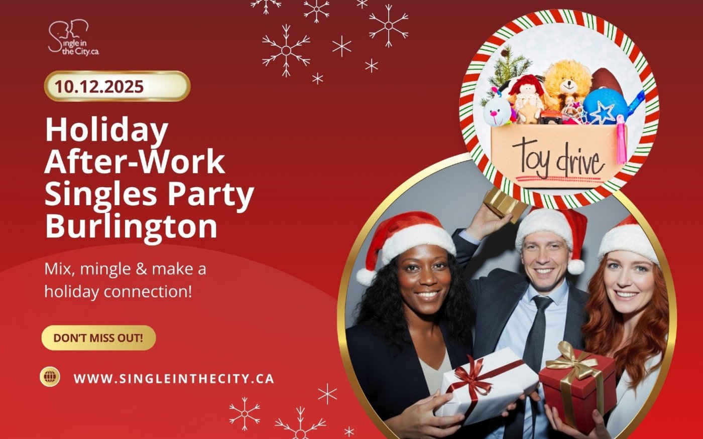Holiday After-Work Singles Mixer Burlington, 10 December | Event in Burlington | AllEvents