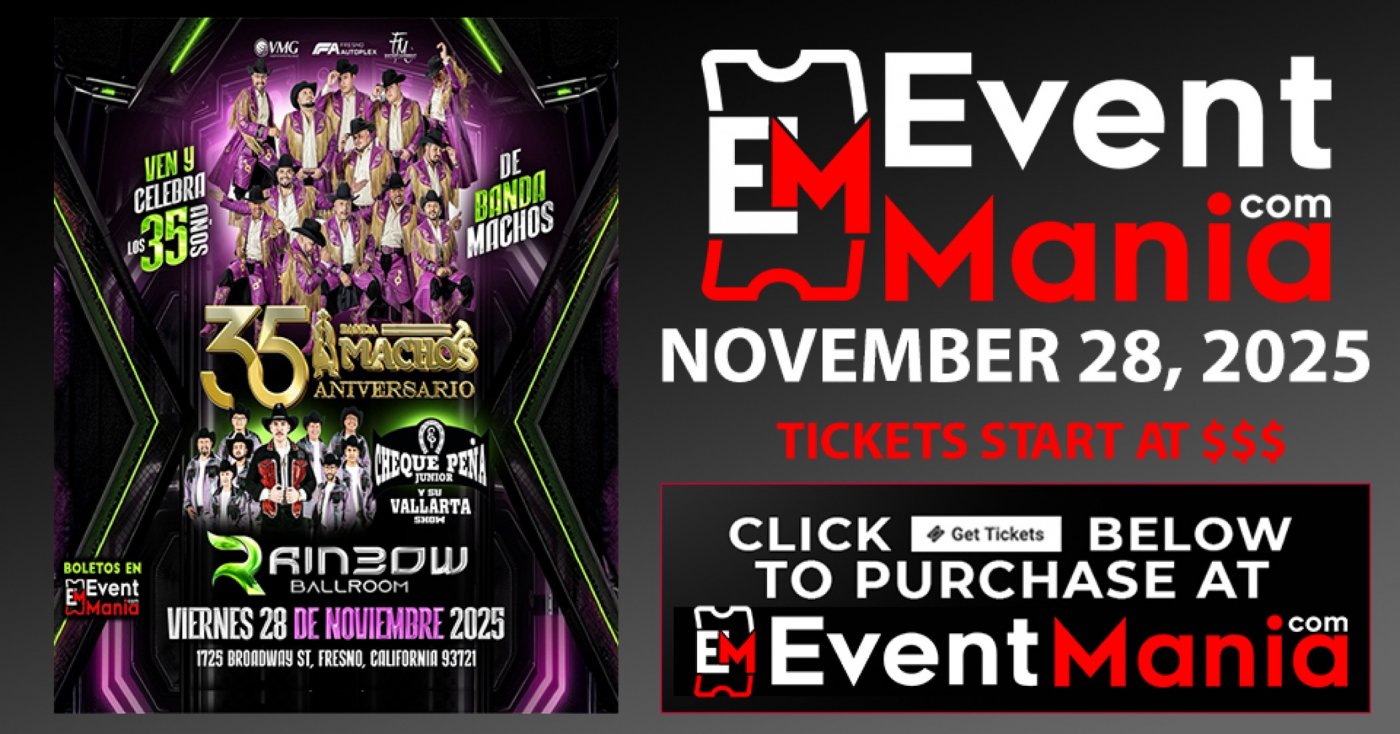 Banda Machos, Cheque Peña Jr - Fresno, CA, 28 November | Event in Fresno | AllEvents