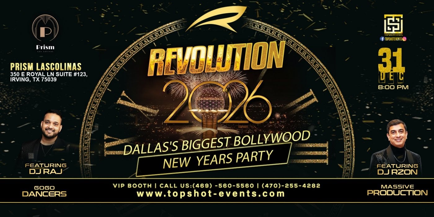 REVOLUTION : DALLAS'S BIGGEST BOLLYWOOD NYE 2026, 31 December | Event in Irving | AllEvents
