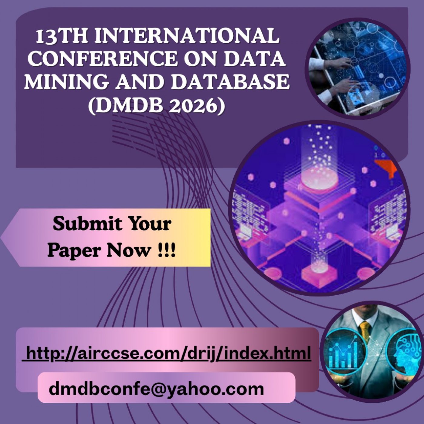 13th International Conference on Data Mining and Database (DMDB 2026) | Event in Vienna | AllEvents